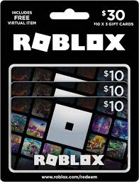 roblox 30 physical gift card includes