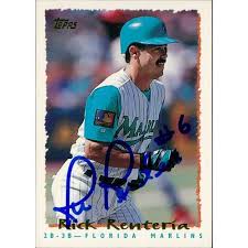 Baseball cards cards ruth movies the 100 movie posters. Signed Renteria Rick Florida Marlins 1995 Topps Baseball Card Autographed Overstock 17688657
