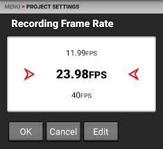 recording frame rate