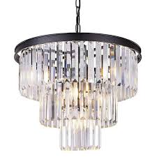 Lamqee 6 Light 3 Tier Black Chandelier