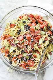 Drain pasta and rinse with cold water. The Best Italian Pasta Salad With Pepperoni Foodiecrush Com