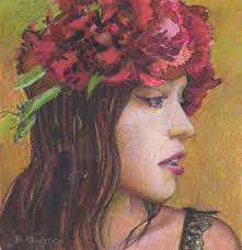 Watercolor Portrait With Colored Pencil