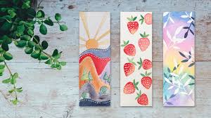 painting simple bookmarks in watercolor