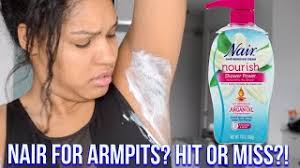 testing nair on armpits first time a