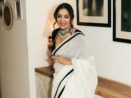 black and white sarees for wedding