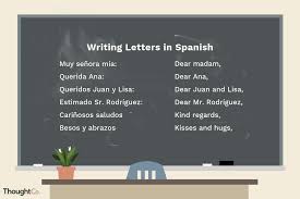 business and personal letter in spanish