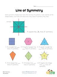 Find the number of lines of symmetry in the below left figure. Lines Of Symmetry Worksheet 1 All Kids Network