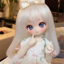bunny rabbit anime face resin bjd doll