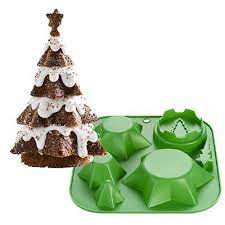 Sprinkle butterscotch pudding (not instant) on top of the frozen dinner rolls. 3d Christmas Tree Cake Mould Lakeland