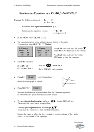 Solve Equations On A Casio Fx 7400g Plus