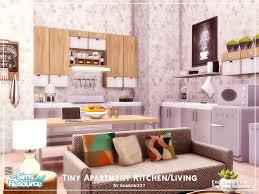 tiny apartment kitchen living room