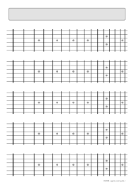 Pdf Guitar Blank Fretboard Charts 15 Frets With Inlays