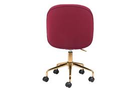 Modern red leather executive office chair. Red Velvet And Gold Desk Chair Living Spaces