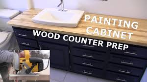 wood counters butcher block painting
