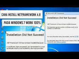 cara install net framework 4 8 pada
