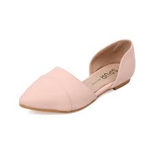 Pastel Pointy Dorsay Flats In Pink Spur Shoes