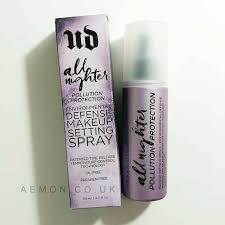 all nighter makeup setting spray