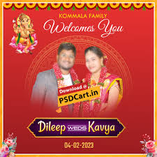 wedding welcomes you banner design psd