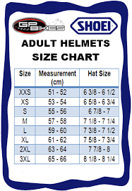Motorcycle Helmet Size Chart Shoei Disrespect1st Com