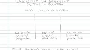 Inconsistent And Dependent Systems Of