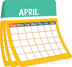 Calendar Clipart-monthly calender april clipart