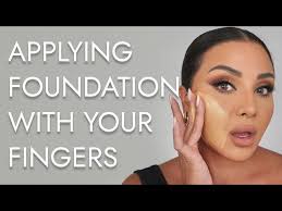 apply foundation with your fingers