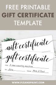 After finding out all results of free printable fill in certificates, you will be offered many options. Free Printable Gift Certificate Template Pjs And Paint