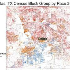 map race dot density of dallas texas