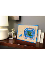 Detroit Lions 3d Desktop Stadium View Blue Desk Accessory 6860359