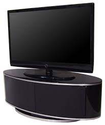luna high gloss black oval tv cabinet