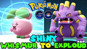 Evolving SHINY WHISMUR to SHINY EXPLOUD in Pokemon Go - YouTube