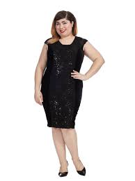 Black Sequin Lace Velour Dress