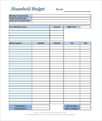 House Budget Spreadsheet Template Free Simple Budget Worksheet