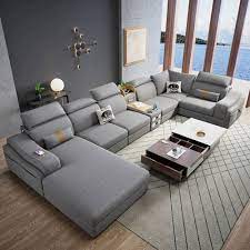 u shape fabric luxury furniture sofa set