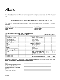 safety inspection form for used cars in