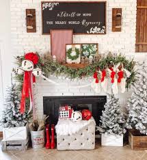 40 fireplace christmas décor ideas for