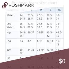 Bullhead Jeans Size Chart