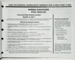 Get detailed instructions, illustrations, wiring schematics, diagnostic codes & more for your 2000 ford excursion. 2000 Ford Excursion F 250 350 450 550 Superduty Electrical Wiring Diagram Manual