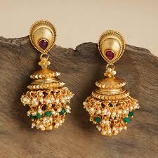 south indian gold jewellery earrings