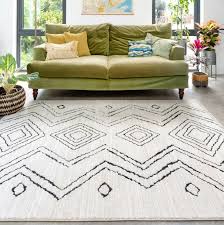 cream moroccan rugs monochrome black
