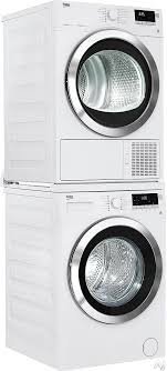 Get free shipping on qualified 110 volt, stackable dryers or buy online pick up in store today in the appliances department. Beko Bewadrec06 Stacked Washer Dryer Set With Front Load Washer And Electric Dryer In White