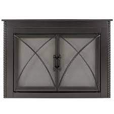 Small Tempered Glass Fireplace Doors