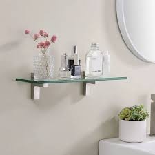 Glass Bathroom Wall Shelf