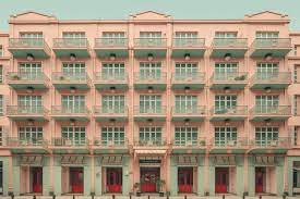 Premium Ai Image A Pink Building With