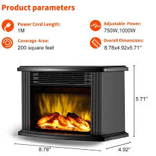 1000w Electric Fireplace Heater With