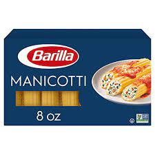 barilla manicotti pasta 8 oz box