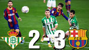 Head to head statistics and prediction, goals, past matches, actual form for la liga. Real Betis Vs Barcelona 2 3 La Liga 2021 Match Review Youtube
