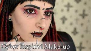 cyber goth inspired make up you