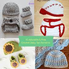 free crochet baby set patterns