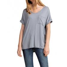 Mittoshop Womens Bamboo V Neck Cut Out T Shirt